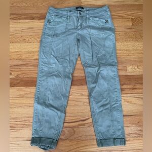 White House Black Market Green Embellished Pants Size 8